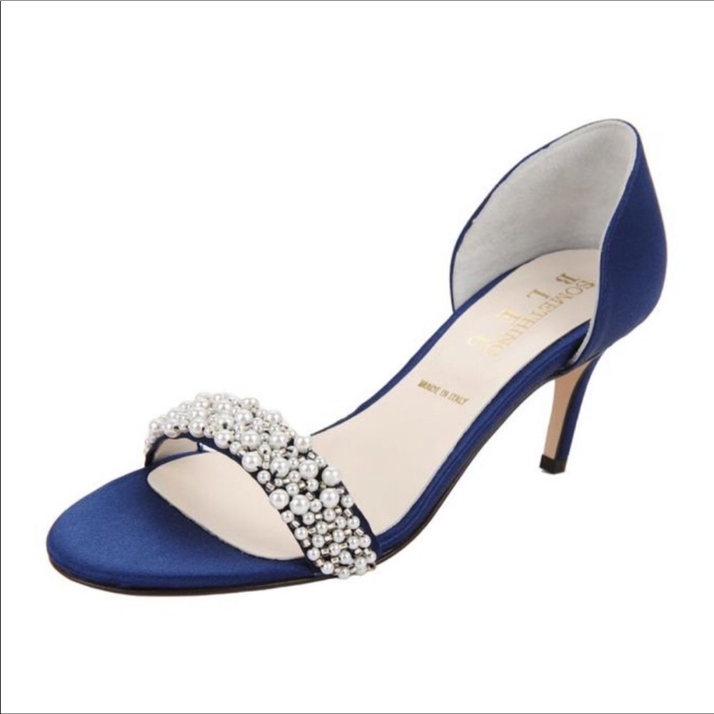 Something Bleu NWOT Cappy d’orsday blue satin heel